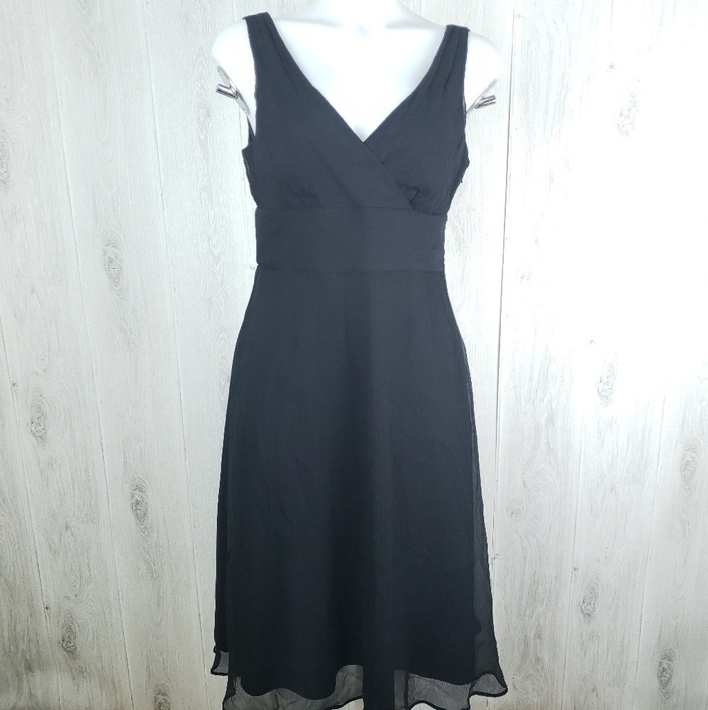 J Crew Sofia Dress in Black Size 8 Chiffon